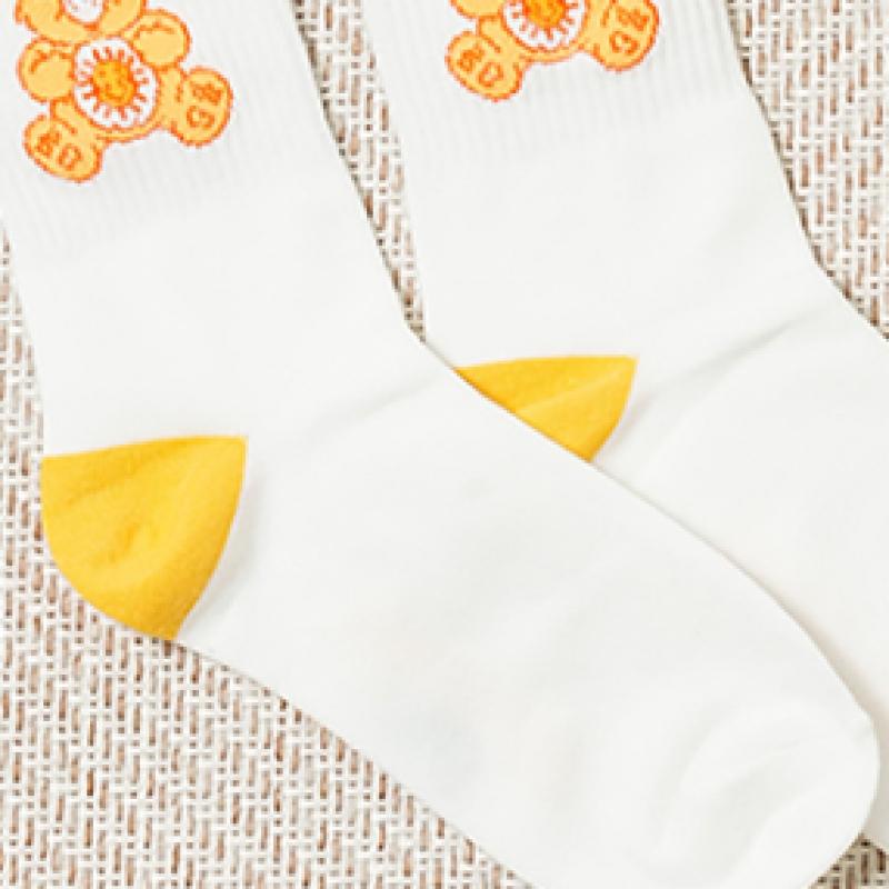 Daiso Care Bear Ribbed Long Neck Socks Yellow
