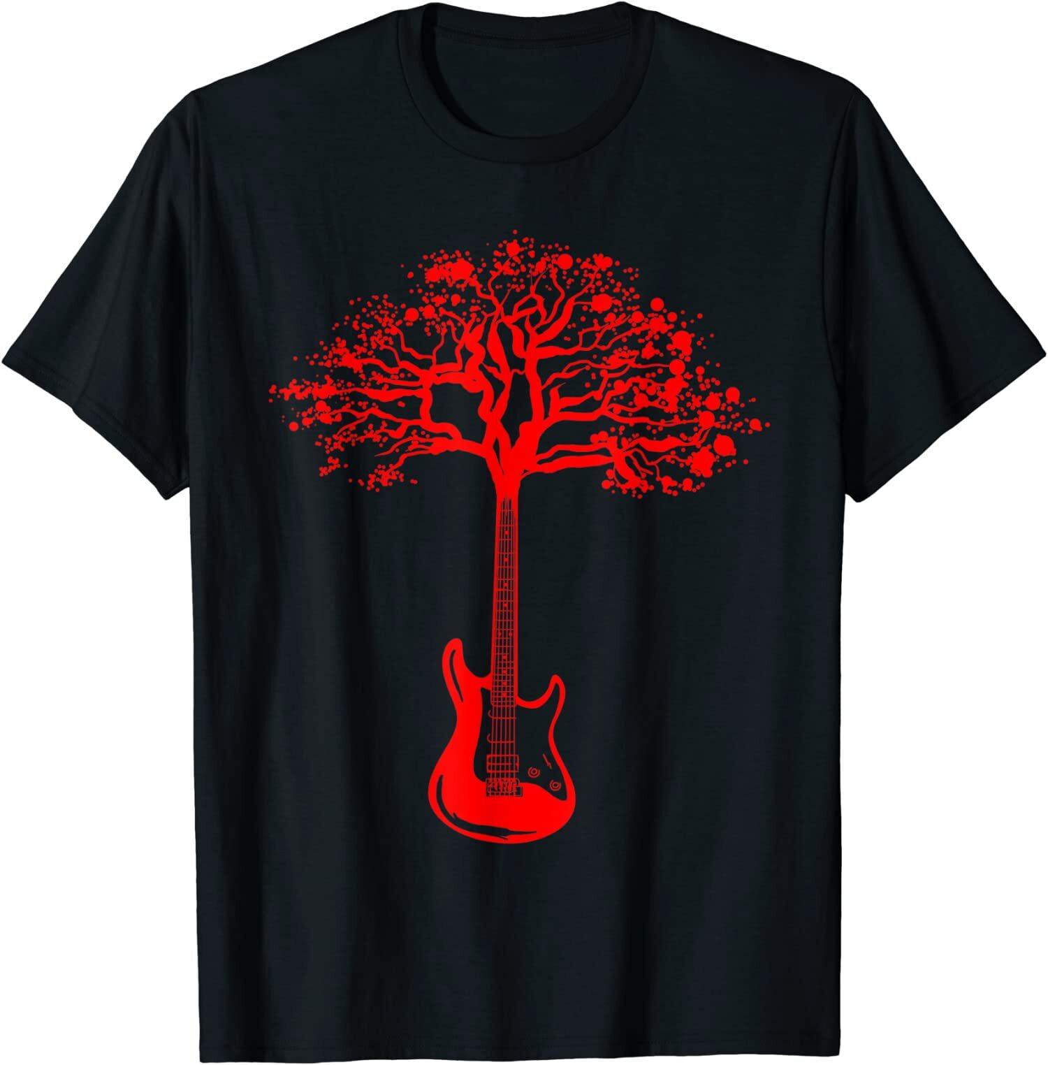 New limited edition electric guitar tree cool design gift creative Tshirt sizes XS4XL casual and fashionable streetwear S