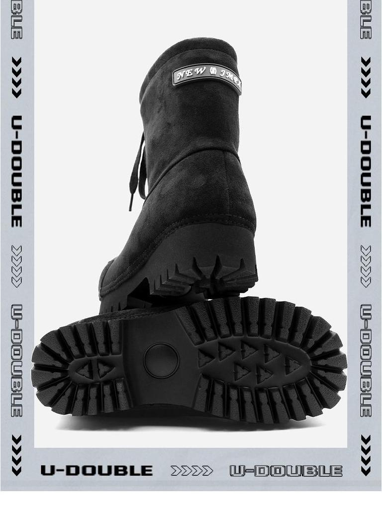 Women's 2025 Winter Thick-Soled Snow Boots: Fashionable, Non-Slip, Ugly-Cute Ski Boots with Drawstring for Big Toes; Thickened and Warm.