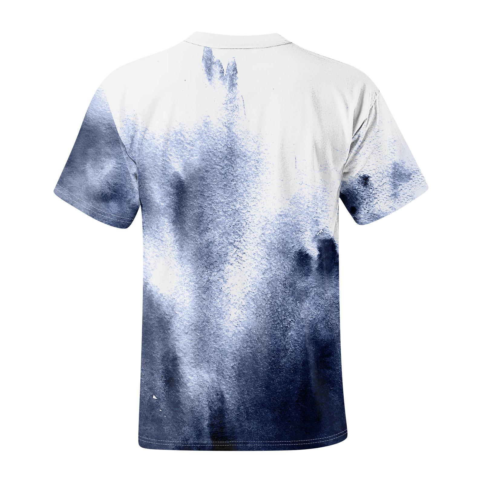 Летняя мужская популярная футболка с круглым вырезом и коротким рукавом с принтом L — фото 4