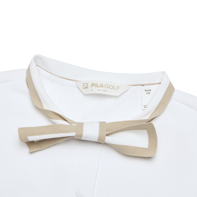 New FILA Golf Series Polo Shirt Women's Jade White A11W525125F-WT