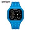 SANDA Fashion Electronic Watch Men's 50m Waterproof Night Light Multi Functional Student Trend Dual Screen Sports Watch