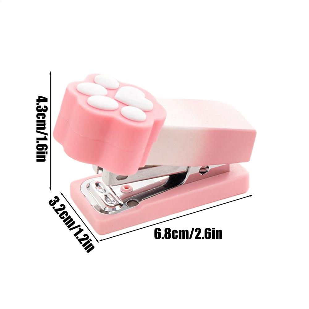 new Cat Paw Mini Stapler Cute Desktop Stapler For 2-15 Sheets, Portable Pocket Stapler For Kids Students Office School