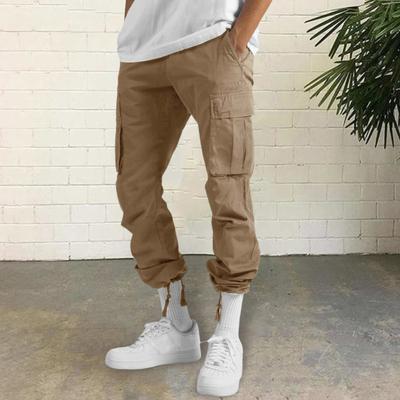 Pantaloni Cargo da Uomo Coulisse in Vita Pantaloni Casual Multi-Tasca Larghi Joggers Pantaloni Sportivi per Uso Quotidiano Esercizio Street