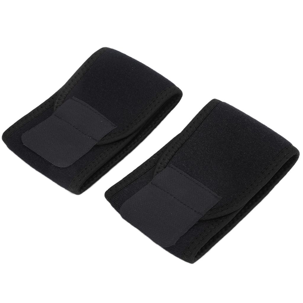2pcs Wrist Support Brace Hook and Loop Adjustable Wrist Strap Reversible Wrist Brace(Matte Black Glossy Black )