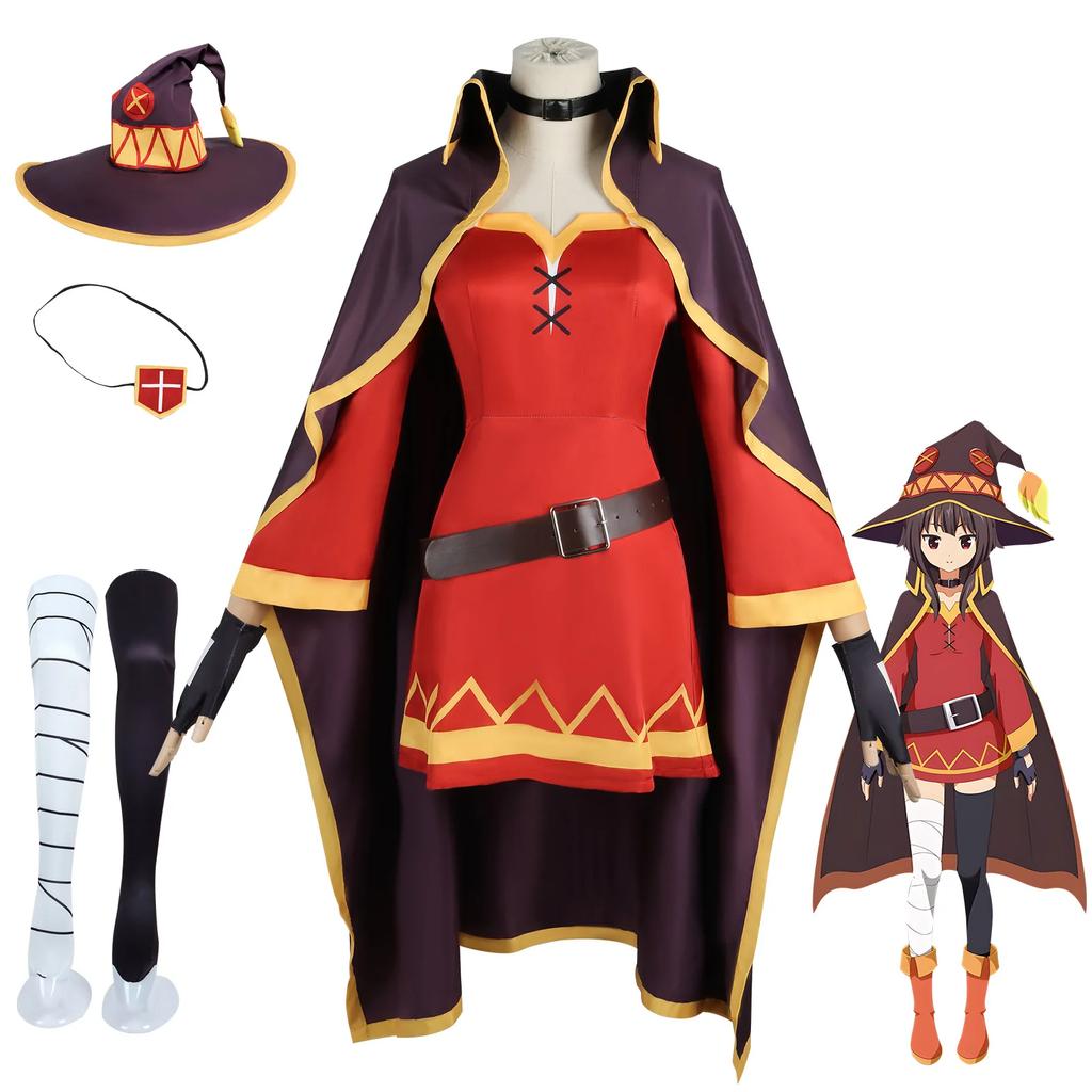 Anime Satou Kazuma Cosplay Costume Aqua Megumin Wonderful School Uniform Halloween Role Play Outfits Megumin Cosplay Costume