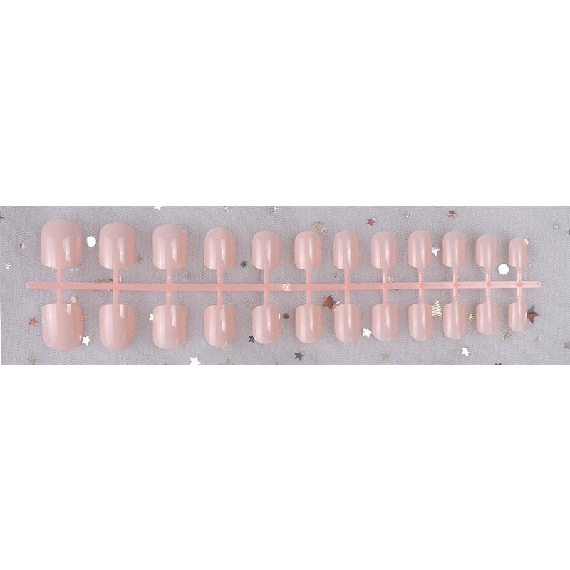 Piesă de unghie cu cap pătrat scurt, albă, fără bandă de etanșare, purtare unghie, plasture mare pentru unghii pentru copii, unghie falsă detașabilă