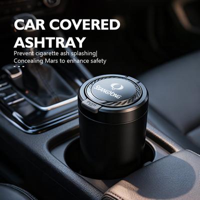SsangYong nešiojamam vieno mygtuko atidarymo automobilio peleninės, cigarečių laikiklio konteinerio priedams Kyron Actyon Sport Tivoli Torres Korando
