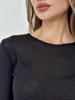 Autumn 2024 European & American Style Women's Slim Fit Solid Color Bell Sleeve Top