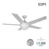 Stropní ventilátor ADRIATICO - EDM - 130cm - 2xE14 40W - Bílý/Chromový