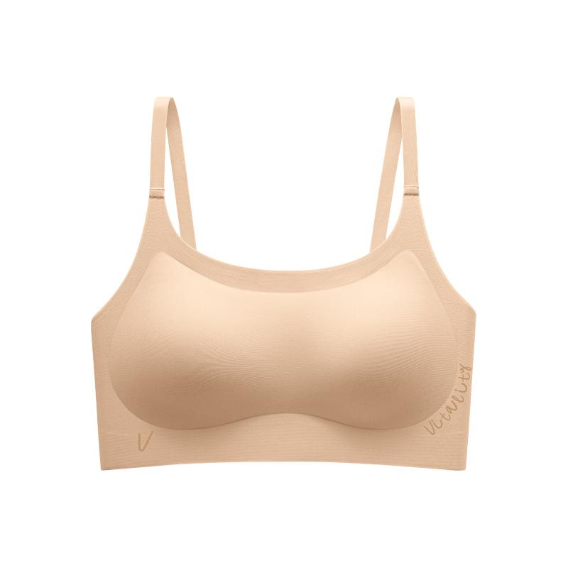 Traceless underwear women's liquid foundation invisible gathering soft support summer suspender beautiful back bra cover