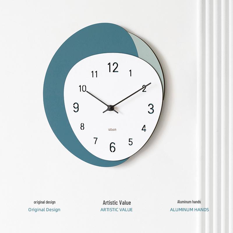 Wozoom Punch-Free Modern Nordic Wall Clock – Minimalist and Creative Design