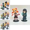 Demon Slayer Pvc Action Figures Featuring Tanjiro Nezuko And Friends For Display And Collection