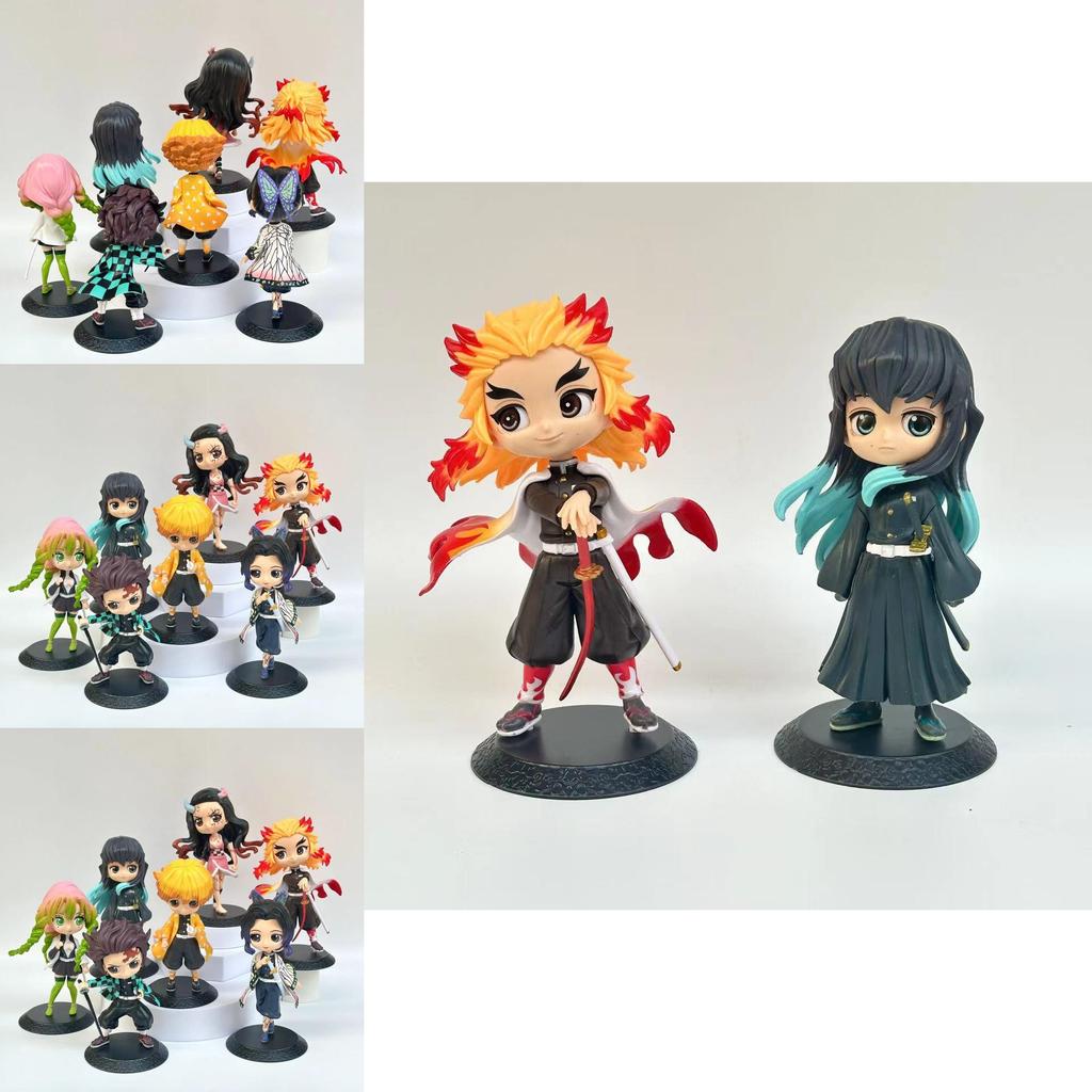 Demon Slayer Pvc Action Figures Featuring Tanjiro Nezuko And Friends For Display And Collection