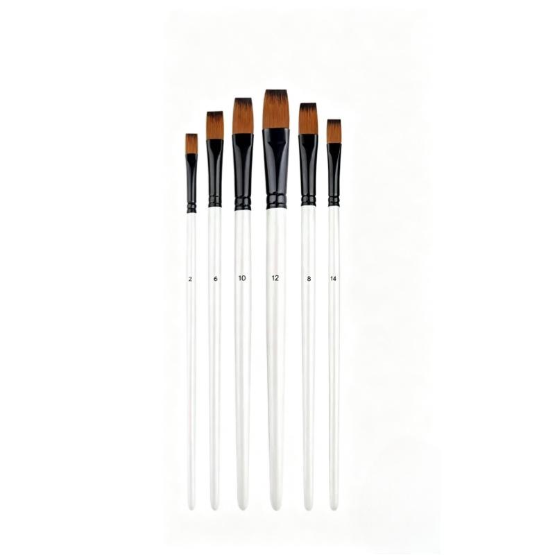 32-Piece Wooden Handle Art Brush Set: Nylon Bristles for Watercolor and Oil Painting