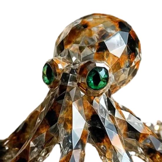 Blue-Ringed Octopus Figurine Animal Statue Realistic Looking Vivid Shape Octopus Resin Ornament Fish Tank Decoration