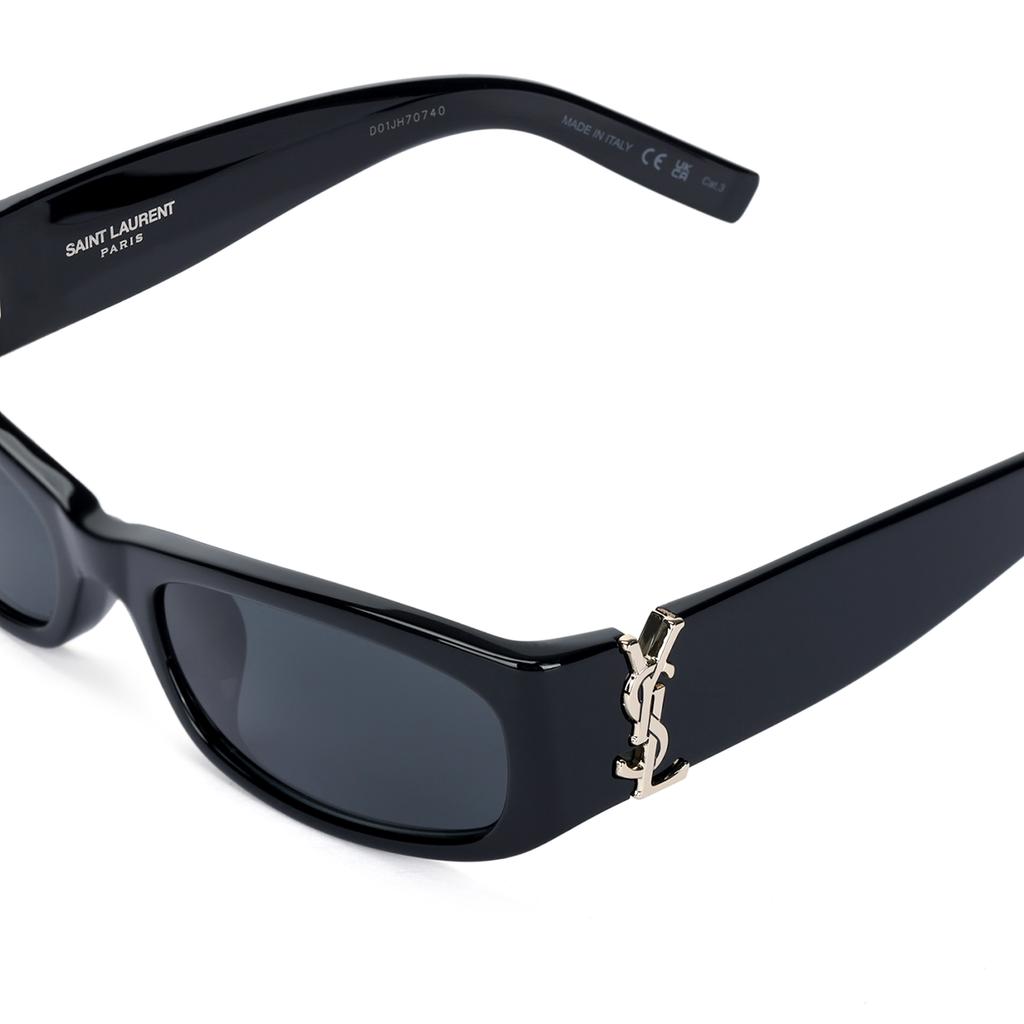 Saint Laurent Wide Leg Design Acetate Rectangular Sunglasses Women sunglasses Black SLM152F-001