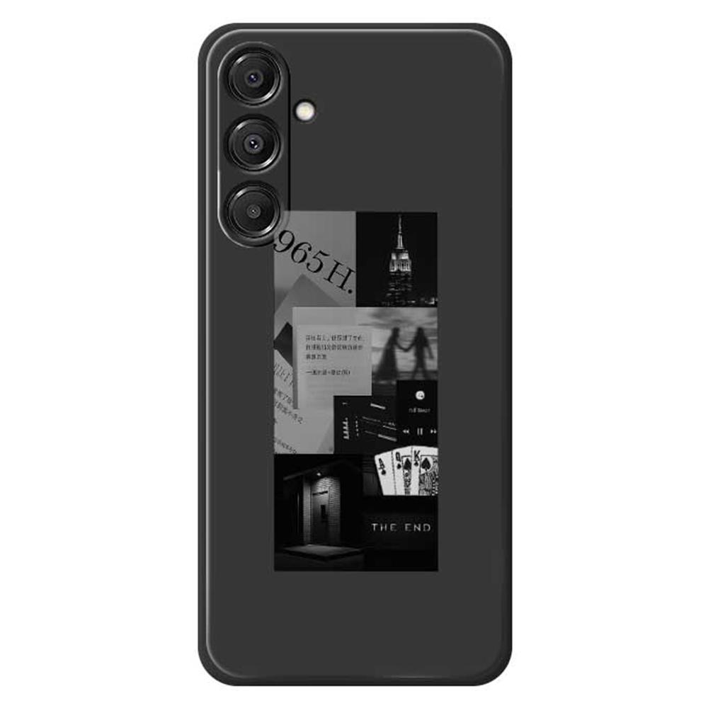 For Samsung Galaxy A16 5G/4G Case Stitching Photos Pattern Printing Straight Edge TPU Phone Back Cover