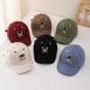 Autumn Kids' Cute Bear Baseball Cap - Fashionable Sun Protection Hat for Boys & Girls