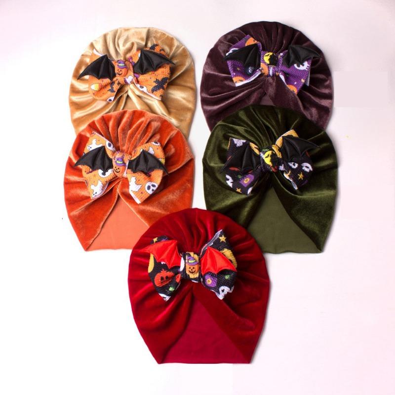 New Halloween funny baby hat, warm cute devil wings children's hat, baby tire hat