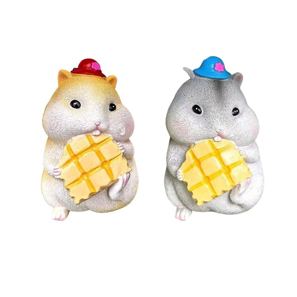 Hamster Eating Cheese Resin Ornaments Fun Relaxation Courtyard Terrace Balcony Decoration Landscaping Layout