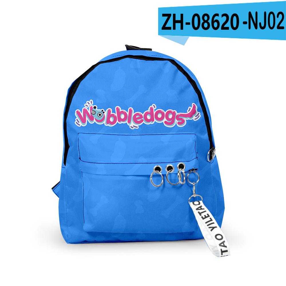 

Мультяшные Популярные Рюкзаки Wobbledogs Мальчики/Девочки Ученические Школьные Сумки 3D Принт Брелки Оксфорд Водонепроницаемые Милые Маленькие Рюкзаки небесно-голубой