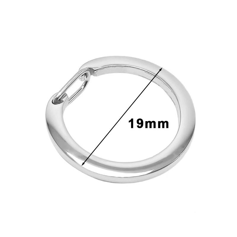 

Stainless Steel Round Lobster Clasp Hooks Split Key Rings Sliver C-ring Buckle Spring Snap Clips Keychain for Pandent Connector 1pc