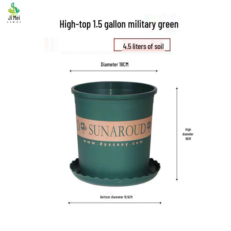 Jimei Plastic Gallon Planter with Tray