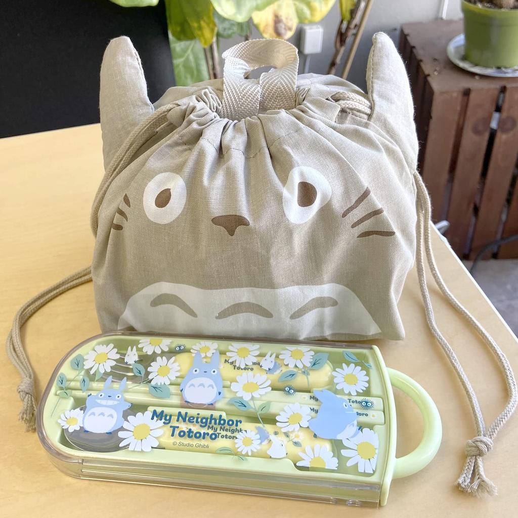 Skater Kid's Lunch Bag Totoro Ghibli Die-Cut Drawstring Pouch KB7D-A