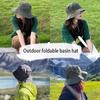 1Pc Summer Adjustable Fisherman Hat Quick Dry Waterproof Drawcord Bucket Hat Unisex Basin Foldable Storage Bucket Caps