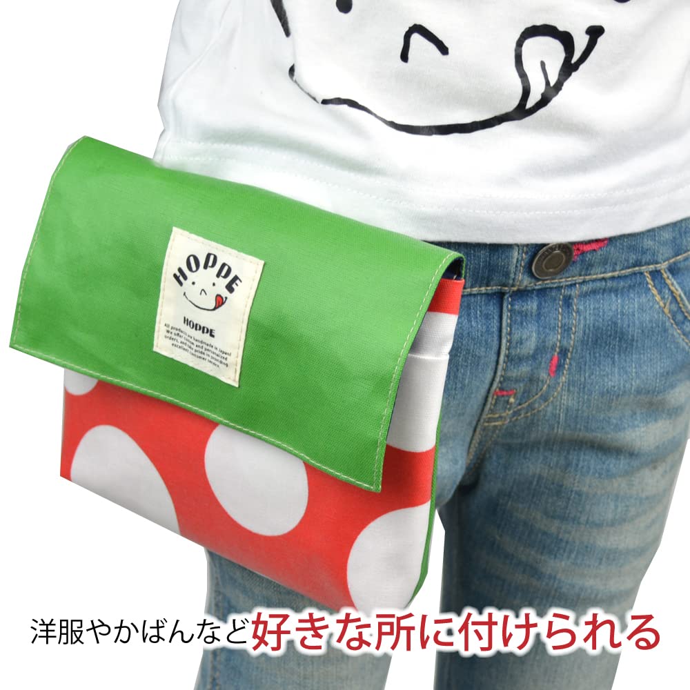 HOPPE Gray Block Travel Waist Smartphone Perfect for Elementary and Made in Japan Pocket, Pouch, Pocket, School, School, Kids,