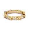 Citrine Eternity Band Ring - 925 Sterling Silver Gold Vermeil