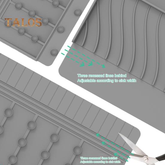 Silicone Sink Edge Protector Splash Guard with Suction Cup Anti-slip Multifunction Countertop Kitchen Bathtub Sink Wash Basin Anti-splash Tray Sink