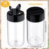 LMETJMA Camping Plastic Spice Jar with Shaker Lids Seasoning Containers 100ML Clear Seasoning Containers Spice Bottles JT516