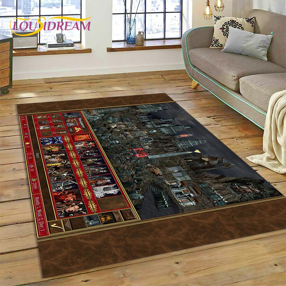 HD Heroes of Might and Magic Retro Games Rug Carpet for Living Room Bedroom Decor,Floor Mat Non-slip Decoration for Sofa Doormat