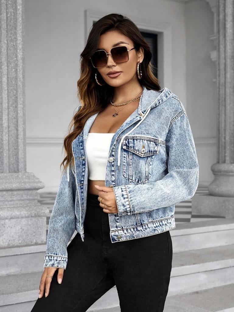 2026 Spring/Summer Women's Hooded Denim Jacket