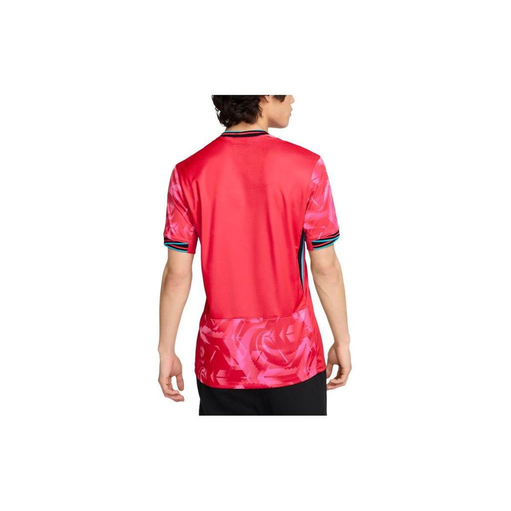 Nike South Korea 2024 Stadium Home Badge Print Slim Fit Crew Neck Short Sleeve T-Shirt Men Tops Red FJ4282-679