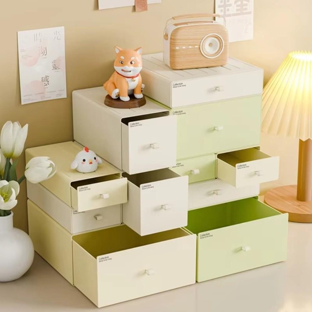 Drawer-style Cosmetic Storage Boxes Multifunctional Large Capacity Dressing Table Organizers Storage Boxes