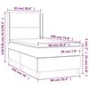 VidaXL Sommier à Lattes de Lit avec Matelas et LED, Lit Rembourré, Lit Simple, Lit Adulte de Chambre à Coucher Intérieur, 3138757