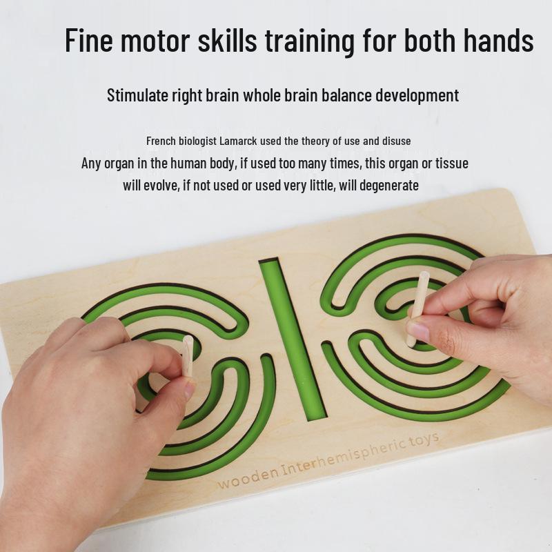 Wooden Educational Puzzle Maze: Enhances Fine Motor Skills & Color Recognition