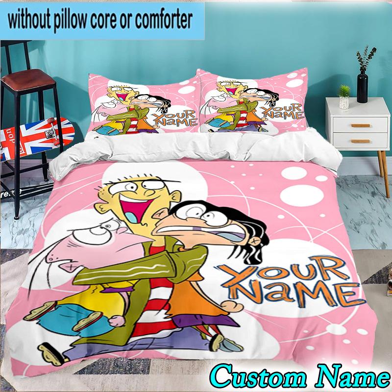 Custom Name 3PCS Ed Eddy Mystery Bedding Set,Including Duvet Cover And 2pcs Pillowcases Perfect for Bedroom,Dormitory,Fan Christmas gift