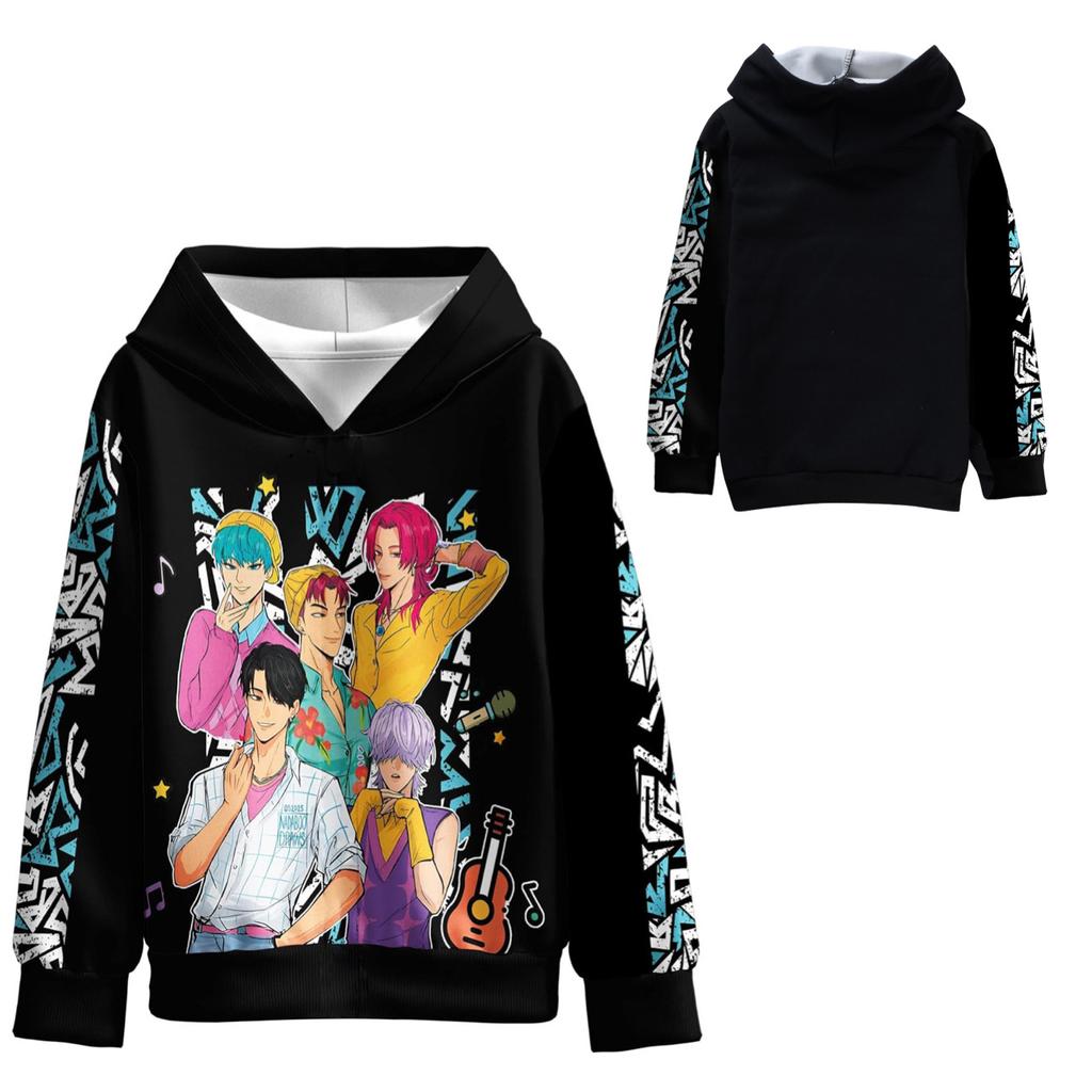 Herbst Winter Kpop Dämonenjäger Bedruckte Hoodies Modische Lässige Warme Sportliche Langärmelige Kinder Jungen Kapuzen-Sweatshirts