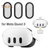 Camera Lens Protector Thin 9H Tempered Glass Anti-Scratch 360-Degree Full Coverage Camera Screen Protector Cover for Meta Quest 3