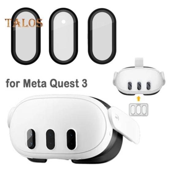 Camera Lens Protector Thin 9H Tempered Glass Anti-Scratch 360-Degree Full Coverage Camera Screen Protector Cover for Meta Quest 3