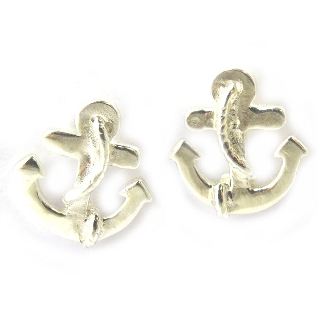 Les Trésors De Lily [M6705] - Silberne 'Marineanker'-Ohrringe