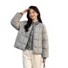 Winter new products knitted splicing fake two pieces stand-up collar small white duck down jacket tide