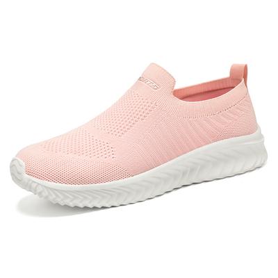Chaussures de Mode Grande Taille pour Femmes Été Mode Respirantes Confortables à Enfiler Chaussures en Mesh Baskets à Plateforme Antidérapantes Femmes 36-41