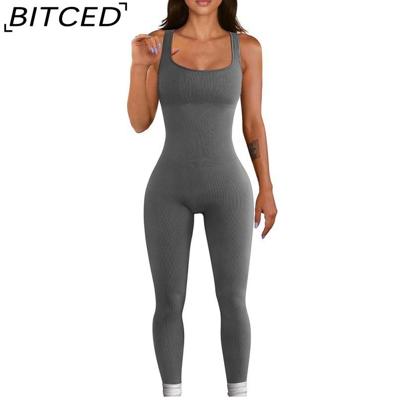 BITCED Combinaison Femme Automne/Hiver Décolleté Carré Push-Up Coupe Moulante Sexy