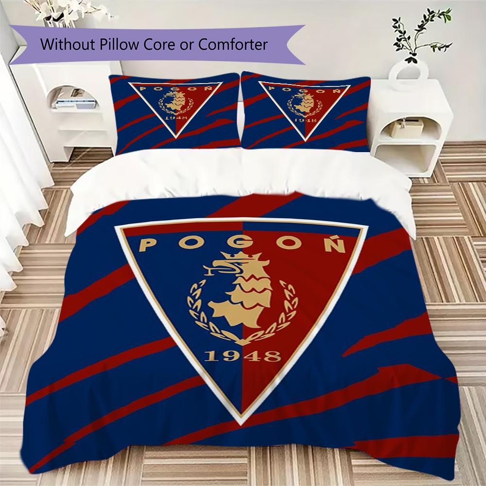 Mks Pogoń Szczecin Pattern Bedding,Quilt Set Quilt Cover Pillowcase Home Birthday Gift(1 * duvet cover + 2 * pillowcase, without core)_lx
