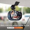 Car Rearview Mirror Wide View Safety Mirror For Infant Car Seats Clear Reflection 360°  Adjustable with Clip and Adhesive Board